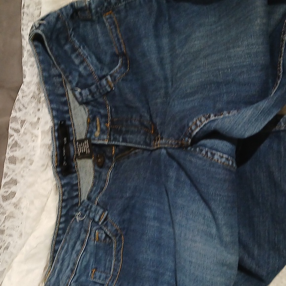 Calvin Klein Blue Denim Jeans Sz 8 Wm with Buttoned Pockets - Picture 3 of 5